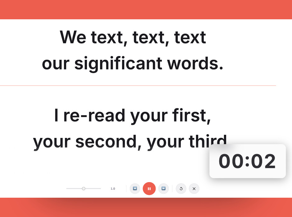 Online teleprompter for Zoom, Teams and webinar presentations — scroll your script naturally while keeping eye contact with the camera
